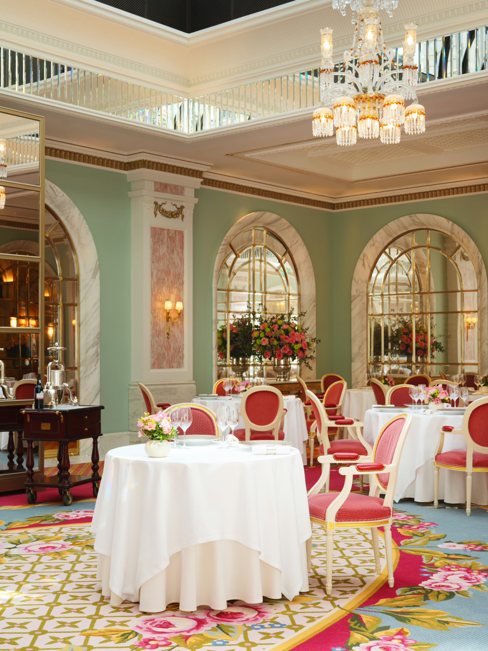 The ornate dining room at The Ritz Restaurant in London